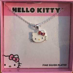 Hello‎ Kitty Charm Necklace Fine Silver Plated NIB Sanrio gift boxed NEW